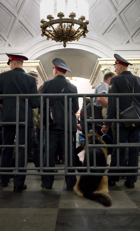 :  / Police patrol moscow metro