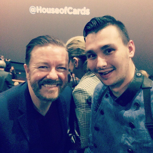 Still cant believe I also met the legendary funny Ricky Gervais last night at the HOUSE OF CARDS premiere! Such a cool guy ^,^ #london #comedylegend