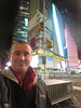 Ryan Janek Wolowski at the corner of 42nd Street and Broadway across from the One Times Square building where the New Years Eve Ball is dropped in New York City