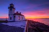 Fiery Sunset at Alki Lighthouse