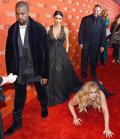 Kim Kardashian, Kanye West Pranked By AMY SCHUMER at Time 100 Gala -- and Kanyes Not Impressed: Photo