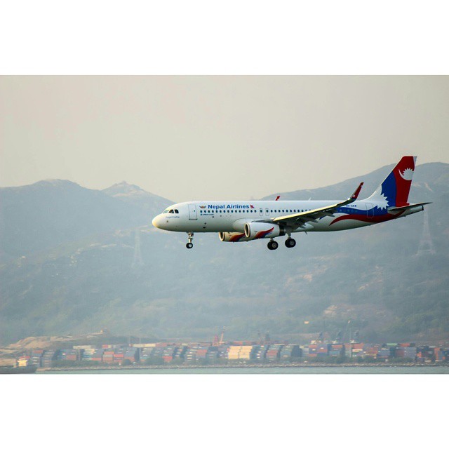Pray for M7,8 Nepal Earthquake | Nepal Airlines A320 | Taken on April18,2015 | #pray #nepal #earthquake #airline #airlinesworldwide #indoaviationgram #hongkong #airports #airportlife #land #fly #airplane #airplane_lovers #avgeeks #aviation #aviationgeek