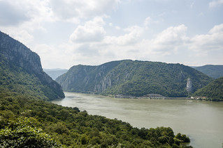 Danube borderlands at the rock sculpture of Decebalus