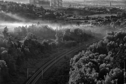 Fog Over Railway ©  Konstantin Malanchev