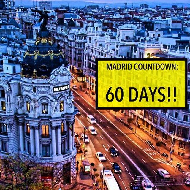 Really its 59 days now, but I cant wait to leave the US to live in #Madrid, #Spain for six weeks!! The first real thing Im doing for myself in so many years. I cant wait to see how much I learn and grow from this trip. CANNOT WAIT. #travel #getaway