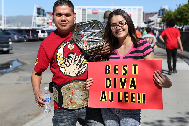 John Cena & AJ LEE Fans - WrestleMania 31 - San Jose, CA