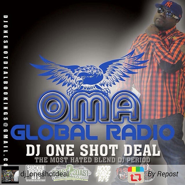 Check out @nyfleetdjs own @dj_oneshotdeal in the mix.INTO THE #ONE_SHOT_HOUR EVERY WED 9pm-10pm (GMT) 4pm-5pm (EST), FRI 11pm-12am (GMT) 6pm-7pm (EST), & SAT 9pm-10pm (GMT) 4pm-5pm (EST) ON OMAGLOBALRADIO.COM @OMA_RADIO KEEP IT LOCKED.
