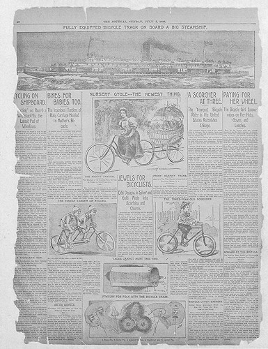 The Journal full page on cycling 1896 ©  Michael Neubert