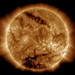 Two Coronal Holes on the Sun Viewed by SDO