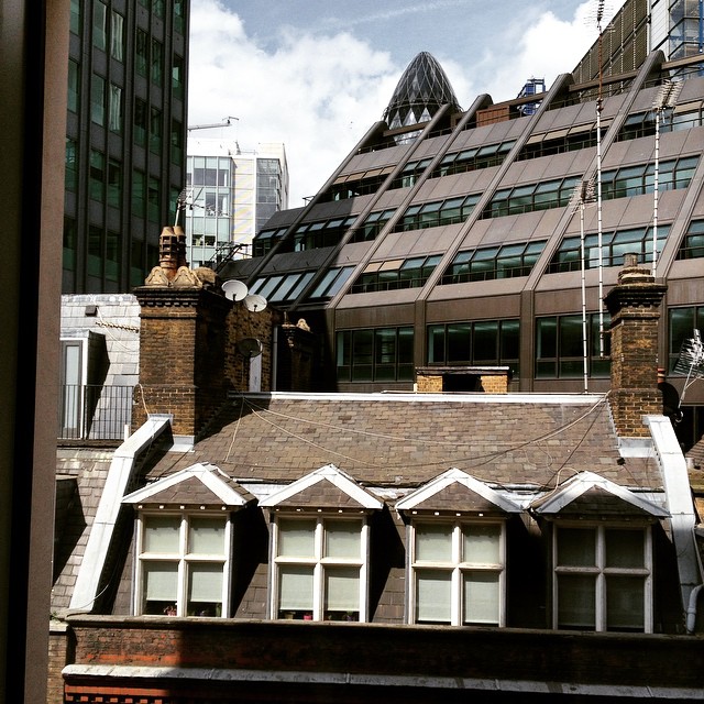 View from hotel room for tomorrows #London #marathon #iPhone #sport #gherkin #architecture #londonmarathon