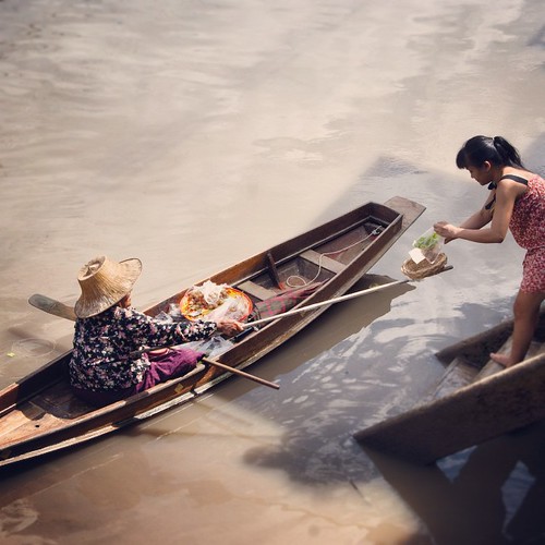     ... 2011 ...        #Travel #Old #Memories #2011 #Summer #Amphawa #Thailand # #River #Old #Woman #Boat #Young #Girl ©  Jude Lee