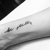 Tattoo by PACMAN #script #font #fonttattoo #scripttattoo #bestill @pacman_tattoos