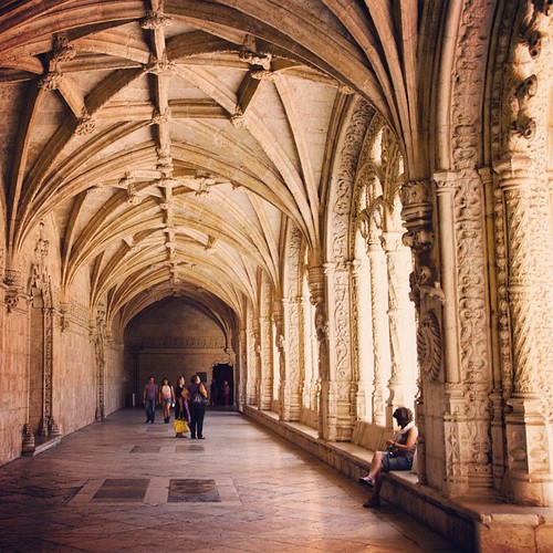       ... 2012     #Travel #Lisbon #Lisboa #Portugal #2012 #Memories #Jeronimos #Monastery #Old #Architecture #Corridor #Arch #Peoples ©  Jude Lee