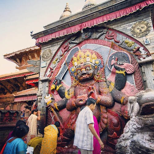   2009   ...   ...       #Travel #Memories #2009 #Kathmandu #Hindu #Shrine #Hanuman #Sculpture #Praying #Peoples #PrayForNepal ©  Jude Lee