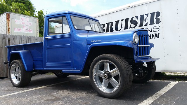 blue truck jeep pickup automotive vehicles transportation willys