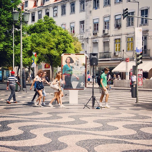       ... 2012     #Travel #Lisbon #Lisboa #Portugal #2012 #Memories #Square #Plaza #Tile #Pattern #Walking #Peoples ©  Jude Lee