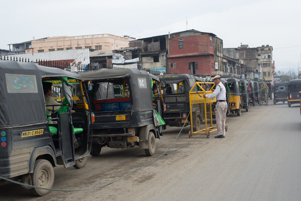 Rickshaw queue