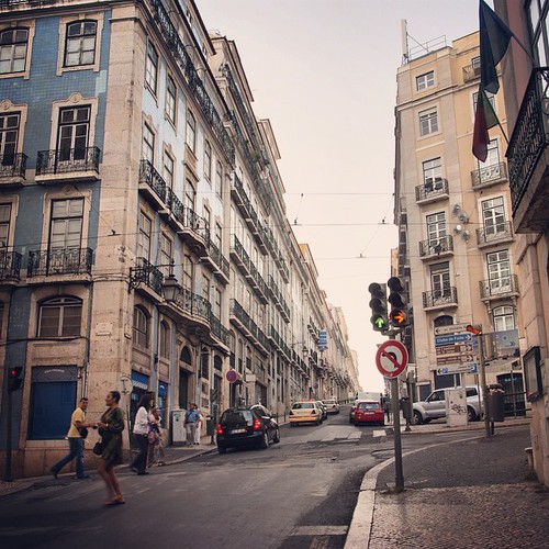       ... 2012     #Travel #Lisbon #Lisboa #Portugal #2012 #Street #Buildings #Peoples #Traffic #Light ©  Jude Lee