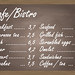 Cafe or bistro food menu chalkboard background vector