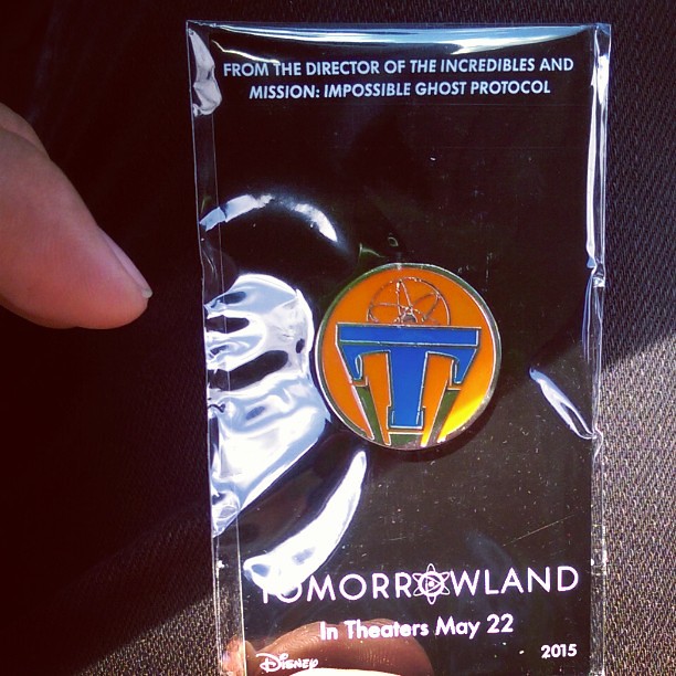 Just saw #tomorrowland and its a pretty good movie. Got this #collectorpin as well.