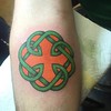 Tattoo by  Pacman #celtictattoo #green #crosstattoo #inked #inklife #elkhart #indiana #witchhammertattoo @pacman_tattoos