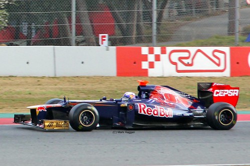 Daniel Ricciardo in his Toro Rosso at Formula One Winter Testing, Circuit de Catalunya, March 2012