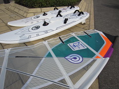 Brand new windsurfing equipment used at Poole Windsurfing