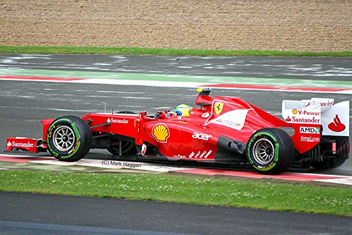 Felipe Massa in his Ferrari F1 car at Silverstone