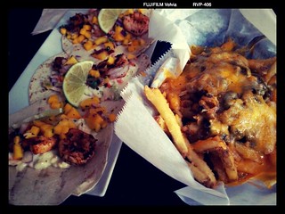 Shrimp taco & Spanish fries