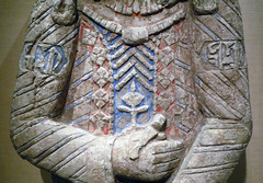 Two Royal Figures (left), Detail with Torso