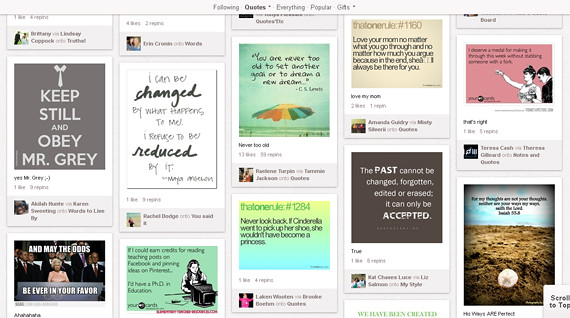 Pinterest new category for Quotes