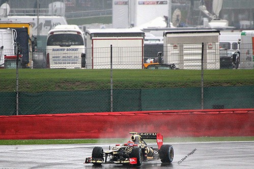 Romain Grosjean's Lotus at Silverstone