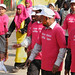 Men marched in Rajshahi, Bangladesh in a compaign to protect women migrant workers from violence