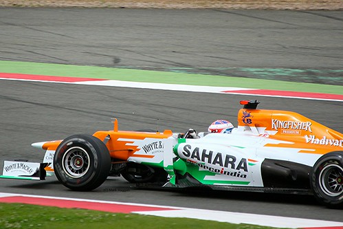 Paul di Resta in his Force India at Silverstone