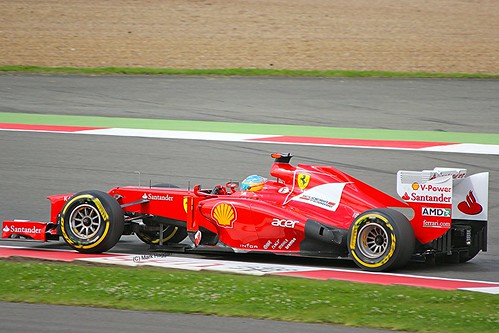 Ferrari's Fernando Alonso at Silverstone