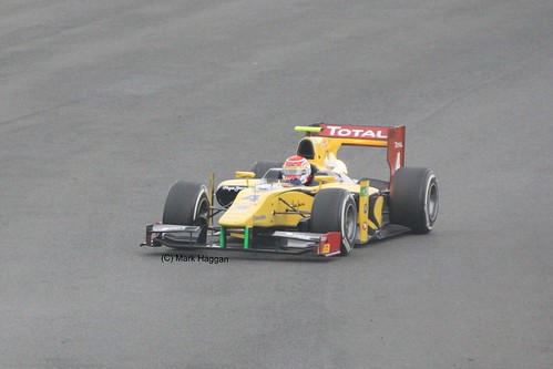Felipe Nasr in his DAMS Racing GP2 car at Silverstone