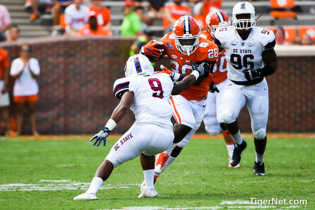 Clemson Football Photo of SC State and Tavien Feaster