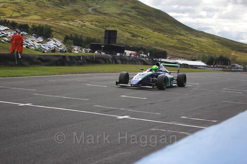 James Pull in the final British Formula Four race during the BTCC Knockhill Weekend 2016