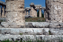 Hera I ("The Basilica") interior view with central colonnade