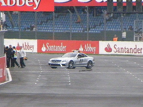 Lewis Hamilton takes a lap in the track car at the 2009 British Grand Prix