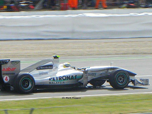 Nico Rosberg in his Mercedes at the 2010 British Grand Prix