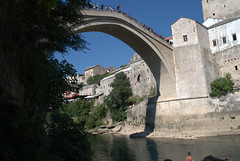 Jumping from Mostar bridge