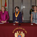 UN Women Executive Director Michelle Bachelet and Vanda Pignato, First Lady and the Secretary of Social Inclusion of El Salvador, are honored by Lima's Mayor Susana Villarán