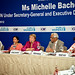 UN Women Executive Director Michelle Bachelet attends a CII luncheon meeting with leaders in India
