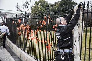 Witness Against Torture: Cops Tear Down the Banner