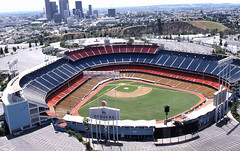 Dodger Stadium and Downtown Los Angeles March, 1983