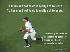 To learn and not to do is really not to learn....