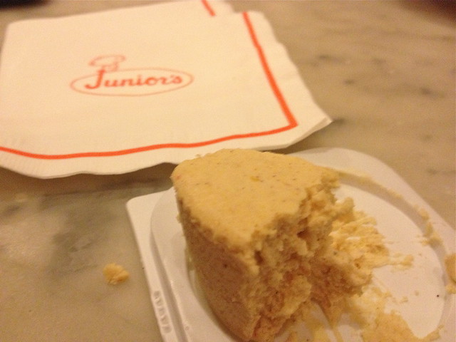 pumpkin cheesecake at Junior's Cheesecake in Grand Central Station, NYC,