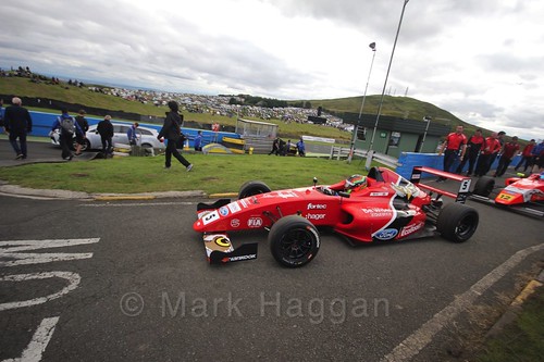 Frank Bird ahead of the final British Formula Four race during the BTCC Knockhill Weekend 2016