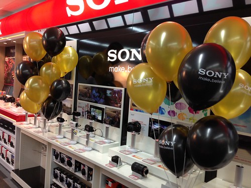Heliumballonnen bedrukt Sony thema James Bond Mediamarkt Rotterdam